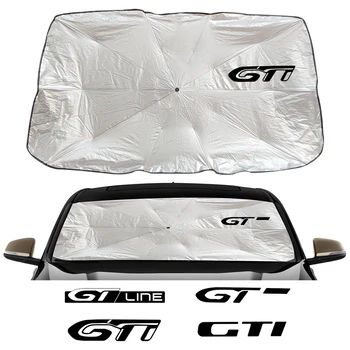 1 шт. солнцезащитный козырек на лобовое стекло автомобиля для Peugeot GT GTI GT Line Автоматическое затенение спереди Солнцезащитные теплоизоляционные чехлы Автомобильные аксессуары