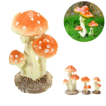 1 шт. Фигурки грибов и поганок, миниатюрные поделки из смолы, орнамент 