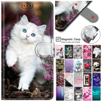 14 Для iPhone 14 Pro Чехол-футляр для Apple iPhone 14 Pro Max 14 Plus Кожаный Флип-чехол Для iPhone14 Cover Cat Painted Book Capa