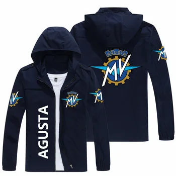 2023 весенне-осенняя мужская куртка с капюшоном с логотипом AGUSTA, популярный принт, повседневная модная свободная куртка райдера, мужская уличная бейсболка