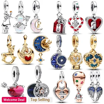 2024 самые продаваемые женские ювелирные изделия из стерлингового серебра 925 пробы, милое романтическое кольцо, подходящее для оригинального ожерелья из бисера, памятный подарок