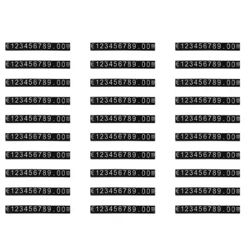 420 ШТ. ценовые кубики белого цвета на черном Ювелирные часы Euro Sign Мини Регулируемые ценники для вывесок розничного магазина