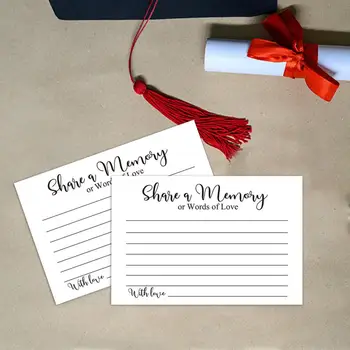 50шт Открытка с сообщением, долговечная открытка с благословением, легко пишется, 15x10 см Карта обмена памятью, свадебная гостевая книга для вечеринки