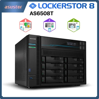 Asustor Lockerstor 8 AS 6508T 8-отсечный NAS-сервер, Внешний жесткий диск /SSD-накопитель, Четырехъядерный процессор Intel с частотой 2,1 ГГц, PK Synology DS1821+