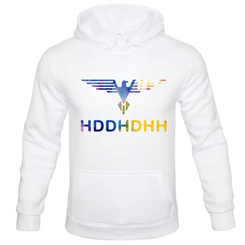 HDDHDHH Брендовый принт, однотонные мужские толстовки, флисовая теплая толстовка, модная уличная одежда, Повседневные мужские Свободные дышащие пуловеры