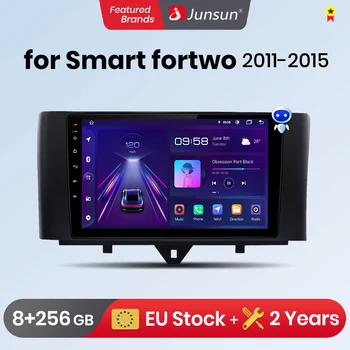 Junsun V1 Plus Автомагнитола для Smart fortwo 2011 - 2015 беспроводной CarPlay Android Auto автомобильные интеллектуальные системы Без 2 din 2din DVD