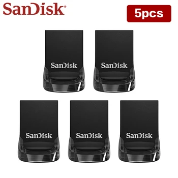 Sandisk 5 штук CZ430 Флешка 128 ГБ 64 ГБ 32 ГБ 16 ГБ Мини USB 3,1 Флеш-накопитель Для ПК 100% Оригинал