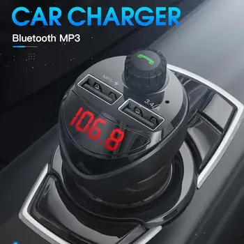 Автомобильный FM-передатчик Bluetooth 4.2, беспроводная громкая связь, TF-карта, флешка, MP3-плеер