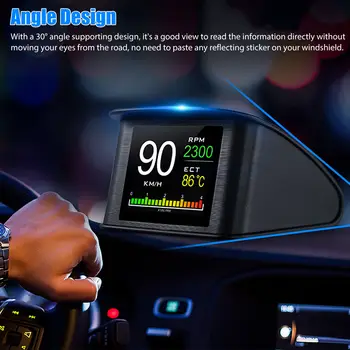 Автомобильный головной дисплей OBD2 GPS HUD, цифровой спидометр, автоматический бортовой компьютер с указанием расхода топлива, температуры воды и масла