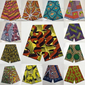 Африканская ткань с восковым принтом 6 ярдов Материал Анкара 100% хлопок Нигерийская ткань настоящий батик 6 ярдов для женских платьев
