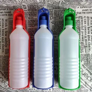 бутылка для воды для собак объемом 750 мл Пластиковая Портативная Бутылка для воды Для домашних животных, Миска для подачи питьевой воды для путешествий на открытом воздухе, Складные миски для собак