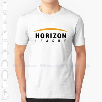 Высококачественные футболки с логотипом Horizon League, Модная футболка, Новая Футболка из 100% Хлопка