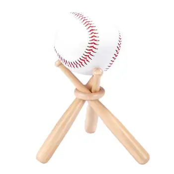 Деревянная бейсбольная подставка для небольшого держателя с треугольным основанием, Органайзер для поддержки софтбола своими руками, Устойчивая декоративная подставка для дисплея
