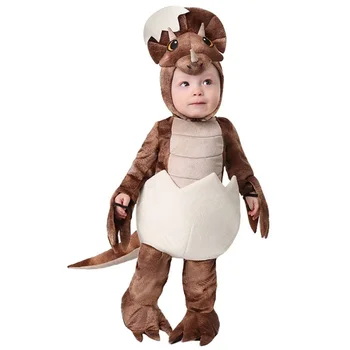 Детский аниме-костюм Трицератопса для косплея, карнавальные костюмы динозавров для малышей, комбинезон для мальчиков, костюмы для вечеринки на Хэллоуин, Пурим для детей