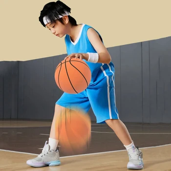 Детский Немой Баскетбольный мяч для Дриблинга с Высокой Устойчивостью, Легкий Мяч для отдыха № 7 для различных занятий в помещении
