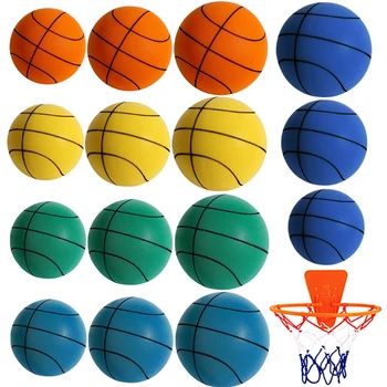 Детский Тихий Баскетбольный мяч с высокой устойчивостью к Бесшумному дриблингу, легкий баскетбольный мяч 3/5/7 для различных занятий в помещении