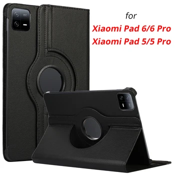 Для Xiaomi Pad 5 Case Вращающийся Чехол-Книжка С Откидной Подставкой из Искусственной Кожи для Xiaomi Mi Pad 5 6 Pro 11 