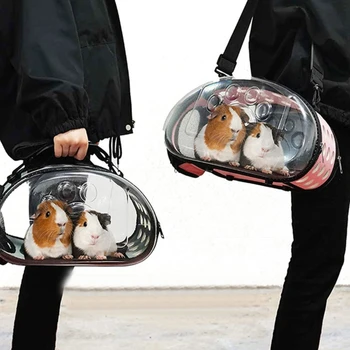 Домашнее животное для хомяка-сумка для переноски мелких животных, портативные дорожные сумки с регулируемым ремнем, кейс для переноски морской свинки