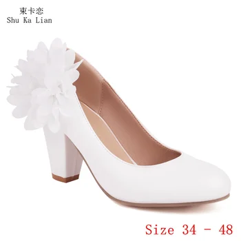 Женская обувь на высоком каблуке, туфли-лодочки, женские вечерние свадебные туфли на шпильке, большие размеры 34-48