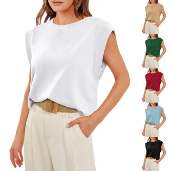 Женские топы с короткими рукавами, летняя майка, базовые футболки, топы для выхода в свет, женские топы без рукавов