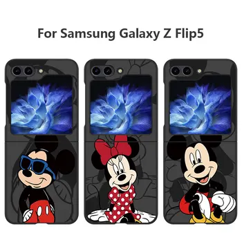 Жесткий ПК Противоударные Чехлы Чехол для Samsung Galaxy zflip Z Flip5 Z Flip 3 ZFlip3 Z Flip 4 5G Disney Cute Mickey Minnie Capa
