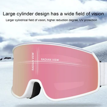 Зимние лыжные очки с защитой от ультрафиолета, очки для сноуборда, двухслойные ветрозащитные лыжные очки, очки для спорта на открытом воздухе, очки для снега