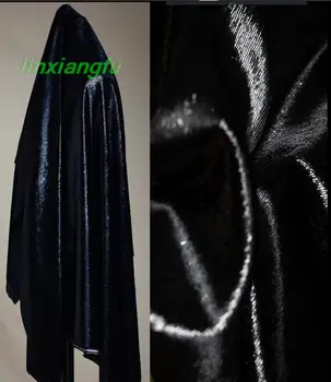 Имитация яркой шелковой ткани Qiao velvet, суперяркая черная шелковая ткань, гладкая и мелкозернистая ткань, высококачественная оригинальная ткань