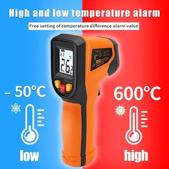 Инфракрасный Ручной Термометр-50 ~ 600 ℃ Лазерный Термометр Пирометр Пистолет Бесконтактный Лазерный Измеритель Температуры Инструменты 1 шт.