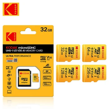 Карта Памяти KODAK U3 256GB 128GB 64GB 32GB Высокоскоростные Карты Micro SD Расширенного Хранилища для Android Смартфонов Планшетов