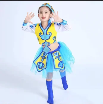 Китайская Народная Монгольская Одежда Для Танцев С Палочками Для Еды Для Девочек Из Числа Меньшинств