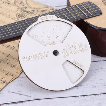 Колесо с пятым колесом, деревянное колесо для гитарных аккордов, инструмент для обучения игре на гитаре для нот, подписи клавиш аккордов.