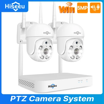 Комплект беспроводного видеонаблюдения Hiseeu WK-2HD205 с 2 купольными камерами 5 Мп - Заказать с Европейским стандартом и без жесткого диска