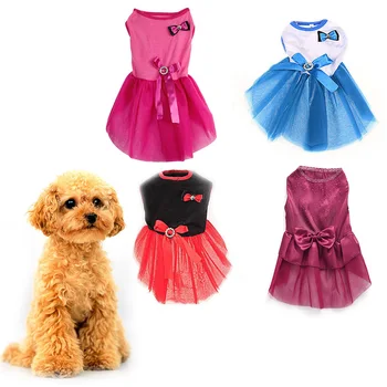 Костюм девочки-собаки Юбка принцессы Весенняя одежда Синий Красный Милый Прекрасный