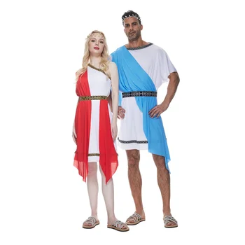 Костюм из древнегреческого мифа для взрослых, костюмы пары на Хэллоуин, Египетская богиня, Римский воин, косплей, карнавал, Пурим