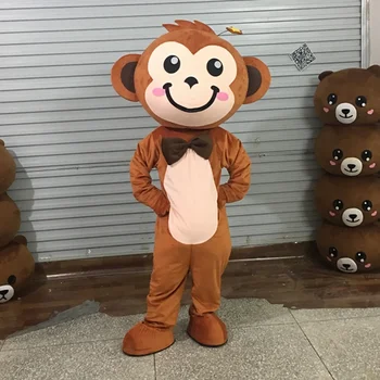 Костюм талисмана маленькой обезьянки необычный мультяшный маскотт на Хэллоуин, день рождения, косплей костюм