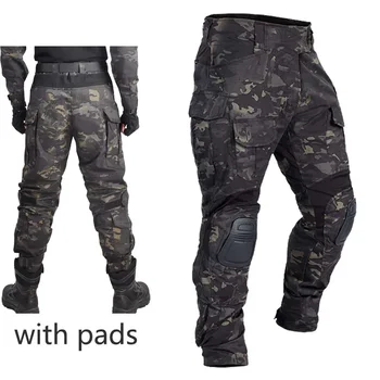 Мужские военные тактические брюки Airsoft Army Camo Pants Боевые брюки Safari с несколькими карманами Пейнтбольная Рабочая одежда для страйкбола и охоты