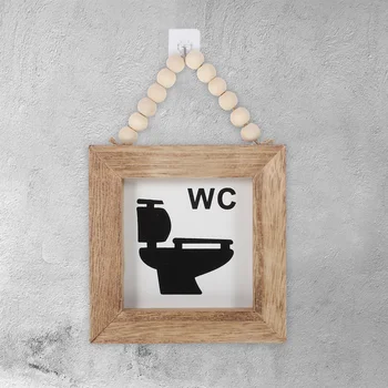 Настенная вывеска в ванной, декор на стене фермерского дома, деревянная подвесная вывеска, вывеска для туалета