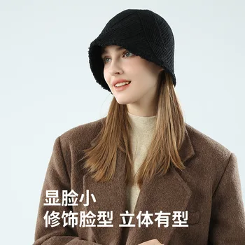 Новая Корейская вязаная Рыбацкая шапка, женская осенне-зимняя панама, женская Японская модная Женская акриловая панама для женщин