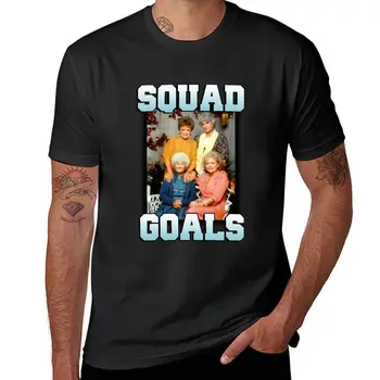 Новая футболка Golden Girls Squad Goals, одежда для хиппи, футболки в тяжелом весе, мужские графические футболки в стиле хип-хоп