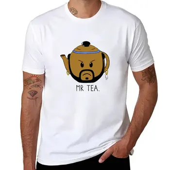 Новая футболка Mr. Tea, футболки для тяжеловесов, футболка с коротким рукавом, корейская модная мужская одежда