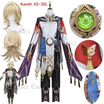 Новое поступление высококачественного костюма для косплея Genshin Impact Kaveh, полный комплект парика Genshin Kaveh для карнавальных костюмов