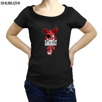 новоприбывшая летняя горячая распродажа футболки с круглым вырезом FNAF Plush Foxy cotton женская футболка элитного бренда fahsion, футболка большого размера sbz331