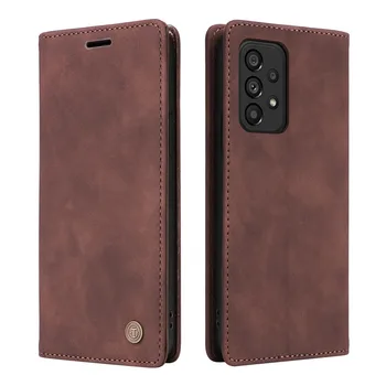 Новый флип-чехол-бумажник для Samsung Galaxy A33, чехол для телефона, однотонная присоска, кожаный чехол