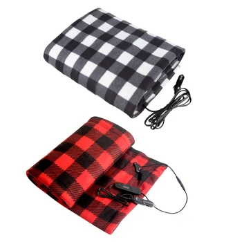 Одеяло для электромобиля, 12-вольтовое флисовое одеяло с подогревом постоянной температуры, портативное одеяло с подогревом для зимних автомобильных путешествий, кемпинга