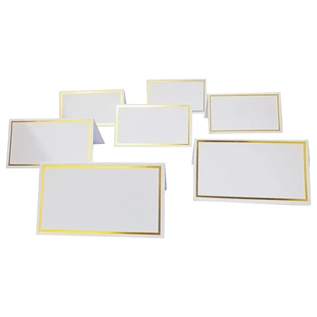 Открытки для свадеб, упаковка из 100 именных карточек премиум-класса для стола с золотой фольгой, 2X4 дюйма, для любого мероприятия