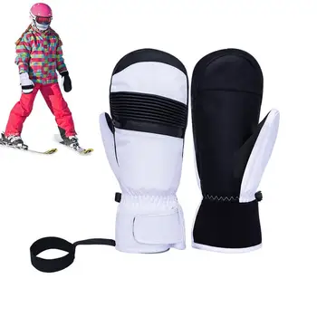 Перчатки для сноуборда, уличные лыжные перчатки, водонепроницаемые теплые перчатки, ветрозащитные, противоскользящие, толстые для катания на лыжах в холодную погоду, сноуборде