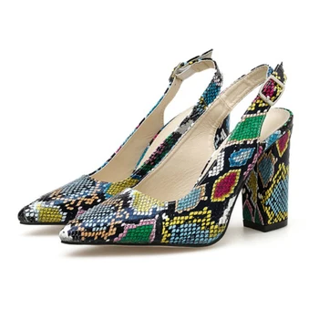 пикантные разноцветные сандалии-змеевики на высоком каблуке, летняя женская обувь с острым носком 10,5 см, очень высокие сандалии-гладиаторы mujer
