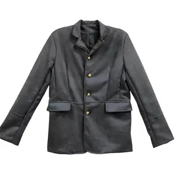 Повседневная однобортная мужская куртка, Мужской однобортный пиджак, ретро Повседневное пальто с лацканами, Однобортный пиджак с длинным рукавом, Приталенный