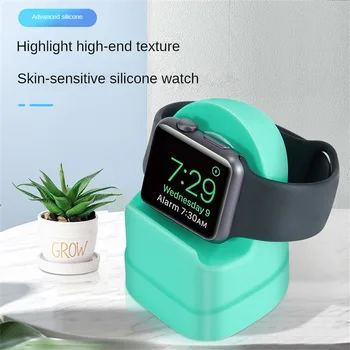 Портативная Подставка Для Мобильного Телефона 2 В 1, Силиконовая Подставка Для Зарядки Apple Watch, Кронштейн Для Iphone Watch, Встроенный Магнитный Держатель