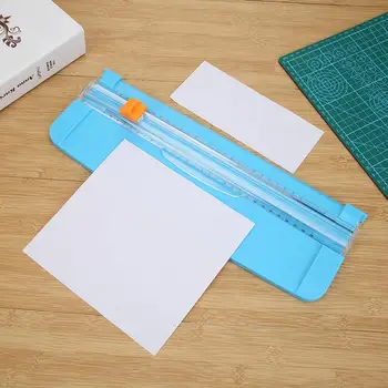 Портативный нож для резки бумаги с металлическим лезвием, ручной триммер для бумаги, удобный с автоматической защитой для резки бумаги формата А4